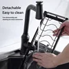 Punch-free Kitchen Organizer Dish Rack Wall-mounted Multifunction Drain Dish Kitchen Gadgets Accessories Tableware Holder 3