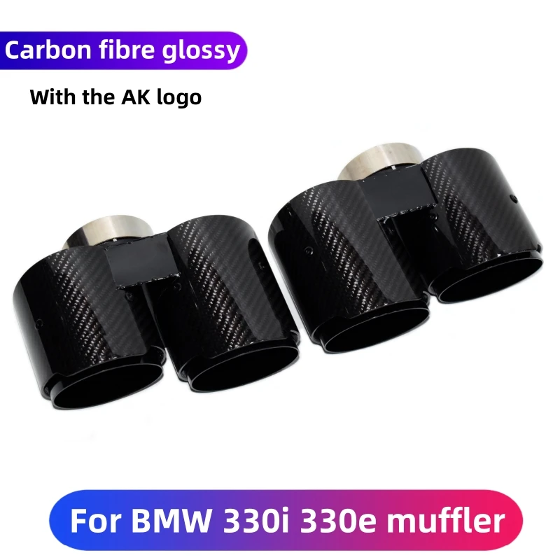 Muffler Exhaust Pipe Tailpipe Carbon Fiber Tip Nozzle Exhaust Head exhaust muffler tip for BMW 3 Series 330i 330e G20 G21