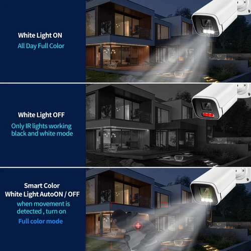 새로운 4K 8MP IP 카메라 오디오 야외 POE H.265 Onvif 금속 총알 CCTV, 홈 4MP 컬러 나이트 비전 보안 카메라 4