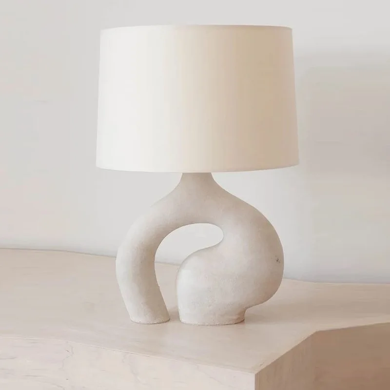 

Modern Minimalist Creative Living Room Desk Light Fabric Bedroom Bedside Study Art Cordless Restaurant Rechargeable Table Lamp