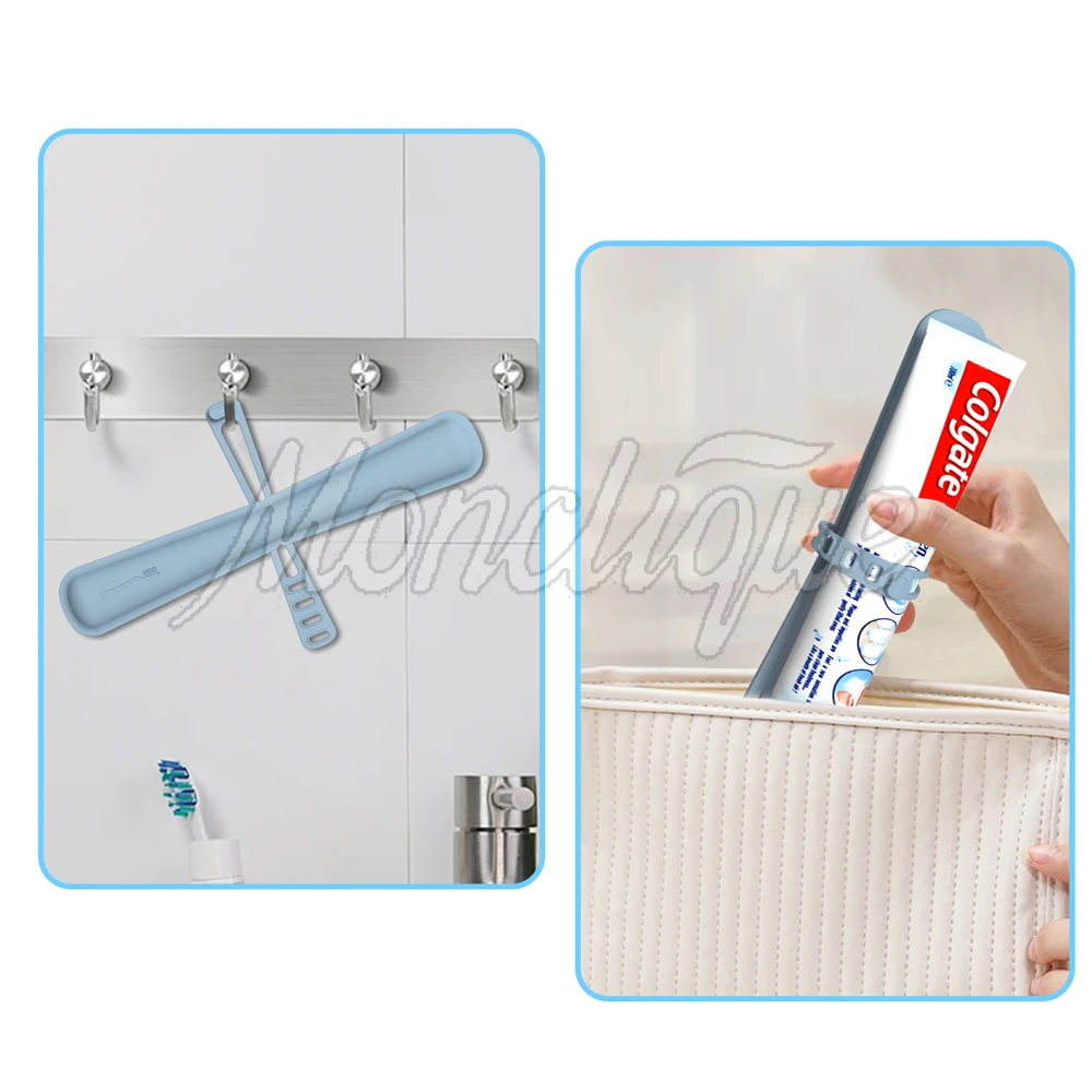 Portable Silicone Toothbrush Cover Reusable Soft Toothpaste Storage Protector Easy Storage Breathable for Travel Hiking Camping