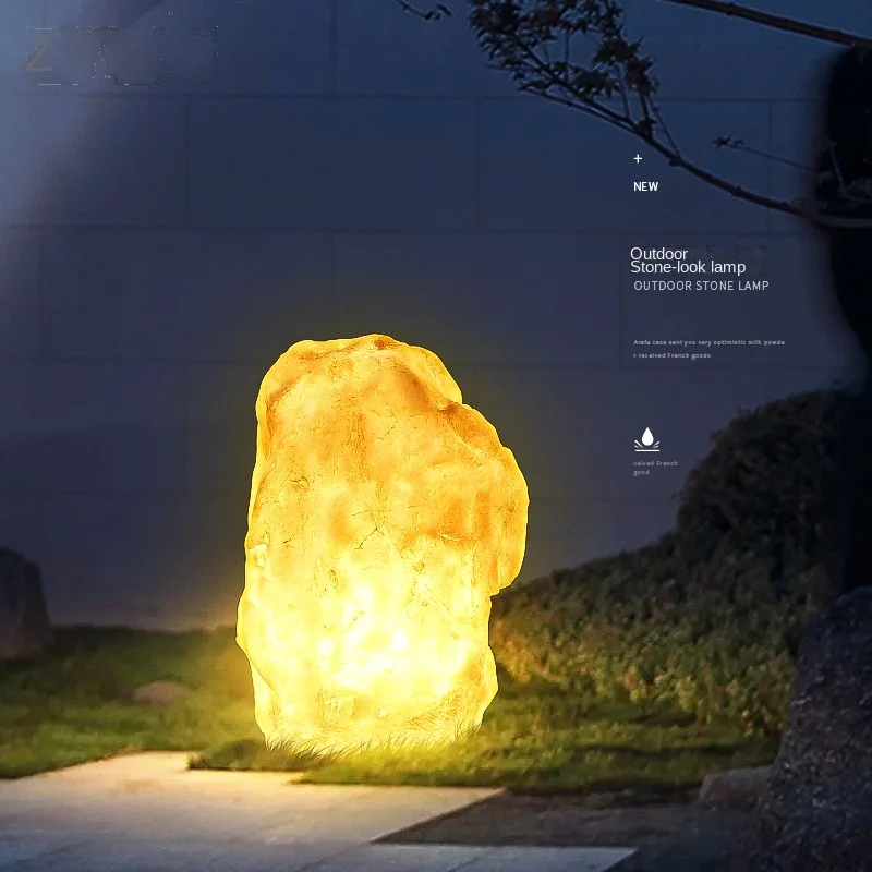 

FQ Simulation Luminous Stone Lamp Rockery Fake Stone Garden Lights Garden Lamp