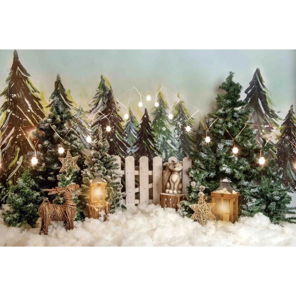 Xmas Photoshoot Props 10x10ft Christmas Backdrop - Green Fireplace Tree ...