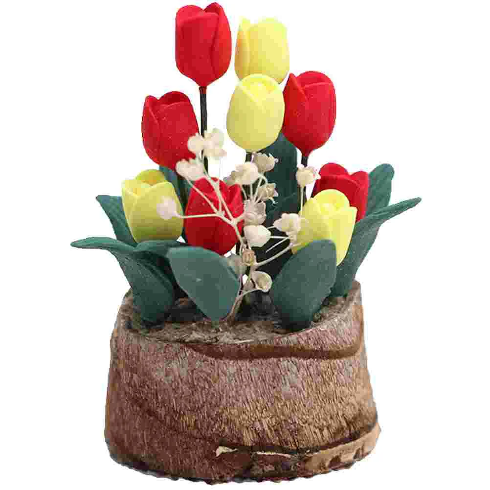 

Potted Plant Decor Tiny House Supply Mini Bonsai Furniture Household Home Resin Miniature Micro Scene Furnishings