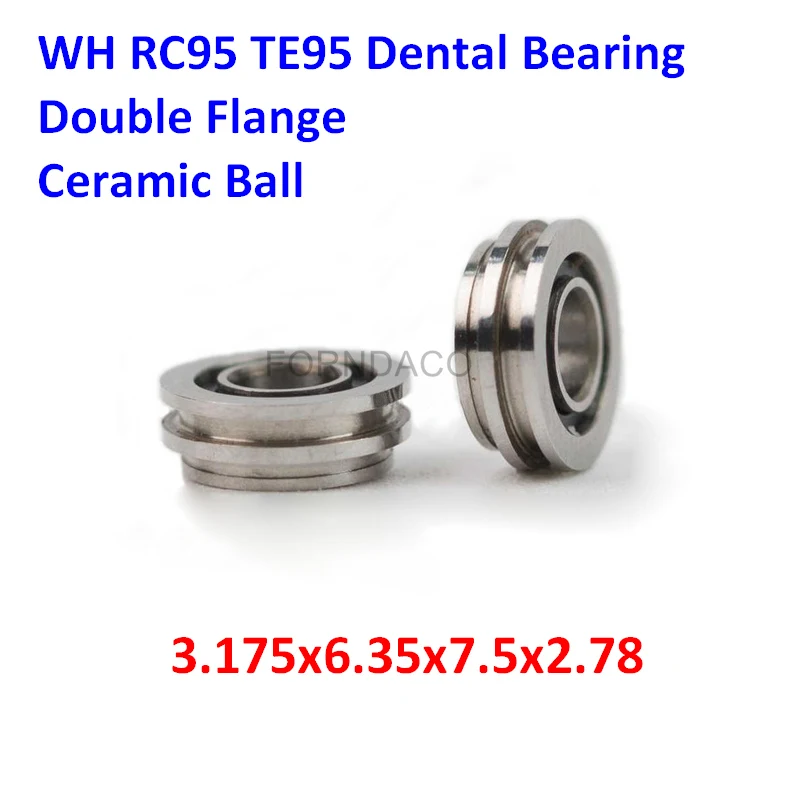 

5pcs Dental Ceramic Bearings SFFR144TLGZWN 3.175x6.35x7.5x2.78mm for WH RC95 TE95 Turbine High Speed Handpiece Double Flange