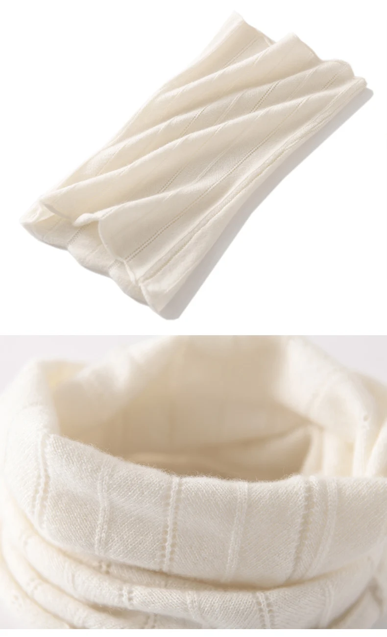 Halswärmer aus 100 % Kaschmir, winddicht, kältebeständig, Damenschal, Nackenschutz, vielseitig, warm, gestrickter Halswärmer für Herren – Detail 10