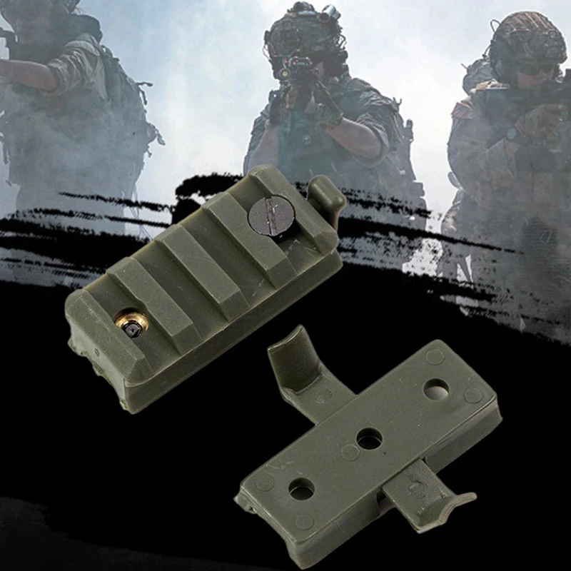 BOOIU Tactical Helmet Rail Slider Airsoft Helmet Rail Slider Mount Accessories Flashlight Clip Multifunctional Helmet Adapter