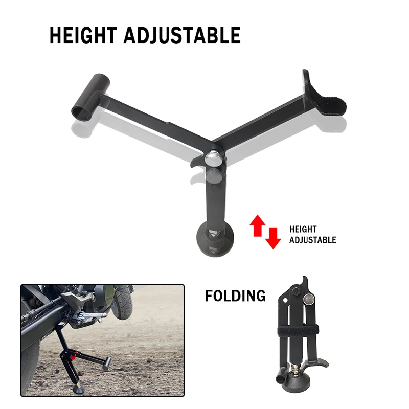 Motorcycle Jack Kickstand Portable Wheel Support Side Stand Saving