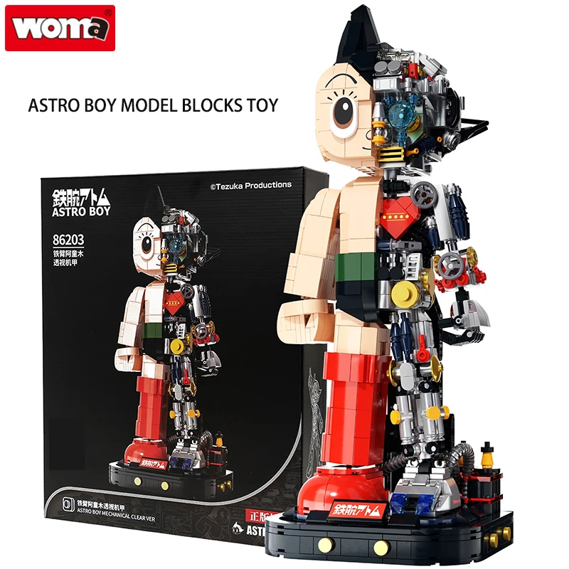 

Woma Brand Block Toys Cartoon Action Figure Astro Boy Building Blocks Bricks Toy Movable Dolls Collectible Models Toys Kids Gift