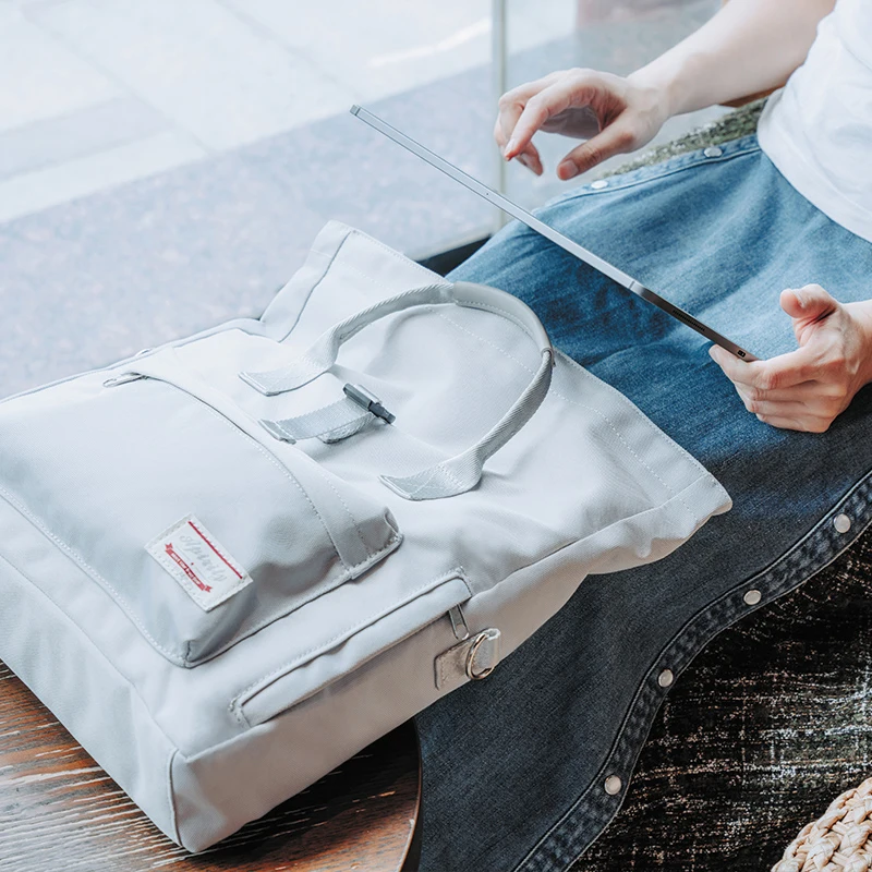 Bolsa de Ombro para Laptop Feminina com Capacidade Escalável Bolsa Moda Manga para Notebook Bolsas Mensageiro Mochila Variável 13 in 14 in 15 in - Imagem 2