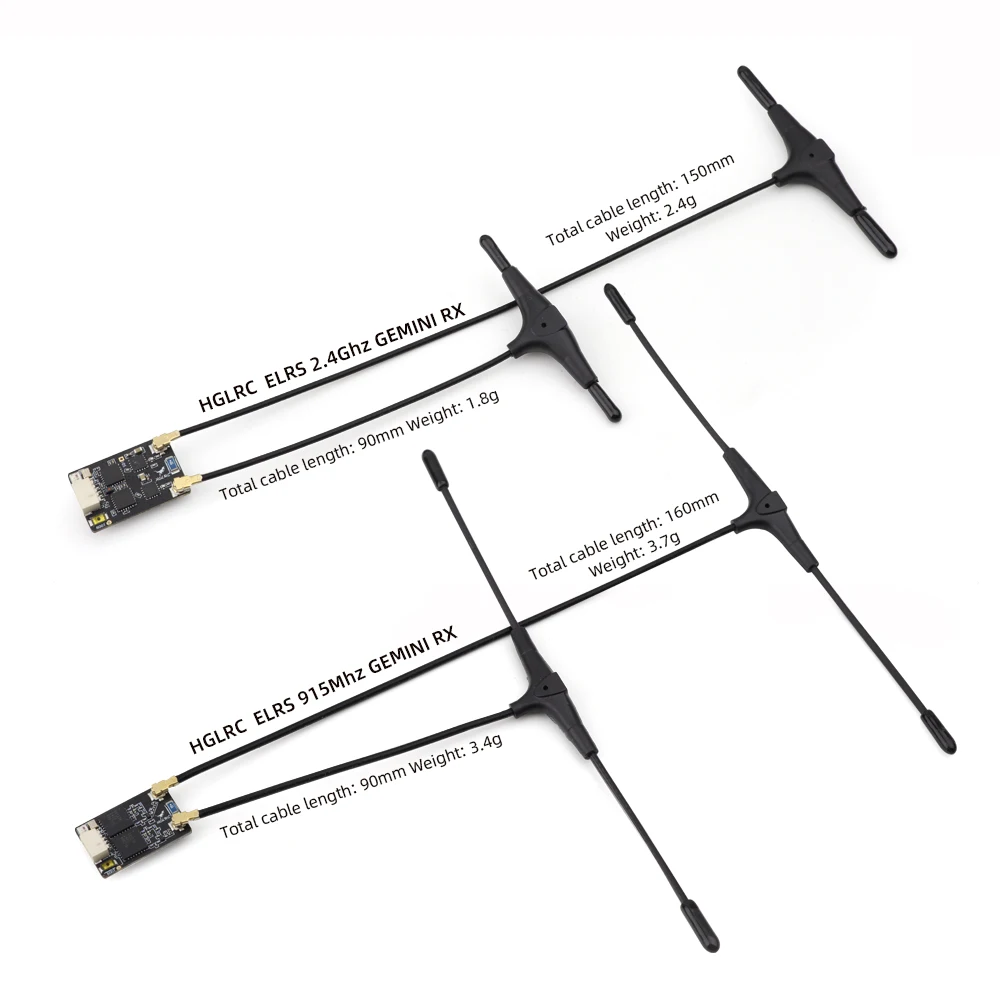 HGLRC ELRS GEMINI RX Dual Receiver 2.4G/915MHz za RC FPV