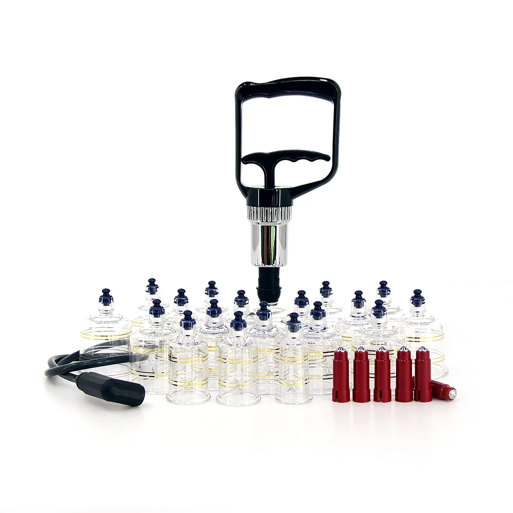 Health Cupping Chinese Physiotherapy Dehumidification Vacuum Cupping Device Massage Meridian Body Massage Tank Set/19 PCs 3