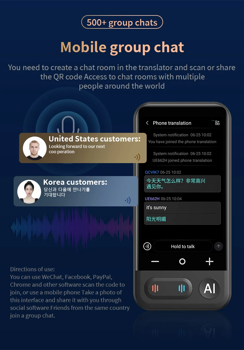 Smart Instant Voice Offline Translator Machine Z16 Support 139 Languages Real Time Multi-Languages Tool Portable Translation