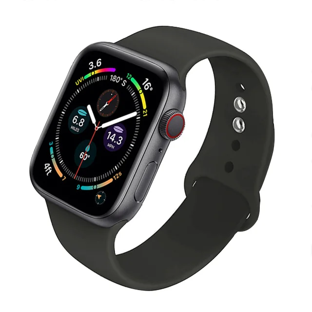 Silicone Strap For Apple Watch Band 44mm 40mm 41mm 38mm 45mm Smartwatch Rubber Sports Watchband Belt Bracelet iWatch 7 6 se 5 4 Cocoa-25