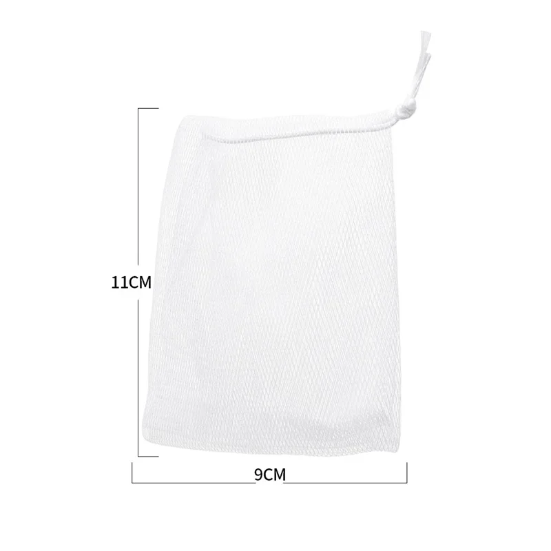 1/20PCS Foaming Net Facial Cleanser Soap Mesh Bag Body Wash Foaming Mesh Bag Drawstring Bag Foam Net Household Cleaning Supplies 6