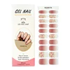 20Tips Solid Color Semi-cured Gel Nail Wraps Sticker French Full Cover Nail Gel Polish Decals Manicure UV Lamp Needed 4
