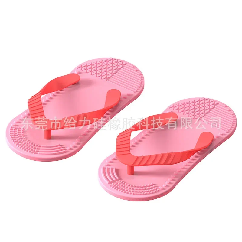

1 Pair Baby Silicone Slippers Training Toothbrush BPA Free Safe Toddle Teether Chew Toys Teething Ring Infant Gift Accessorie