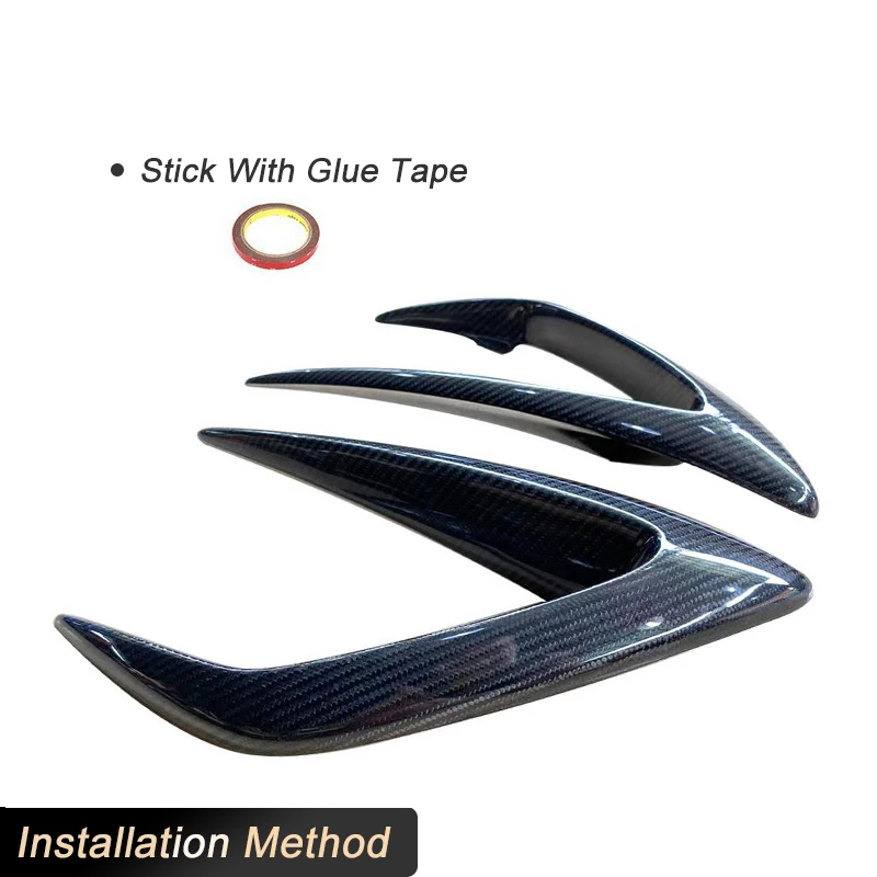 Carbon Fiber Front Bumper Wind Blades for Mazda MX5 MX-5 2022 Front Bumper Vent Fins Canards Splitters Blades