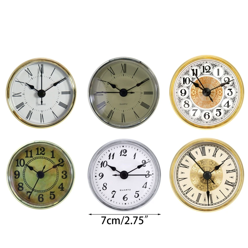 Classic Clock Craft Insert Clocks Movement Quartz Diameter 70mm Number 6