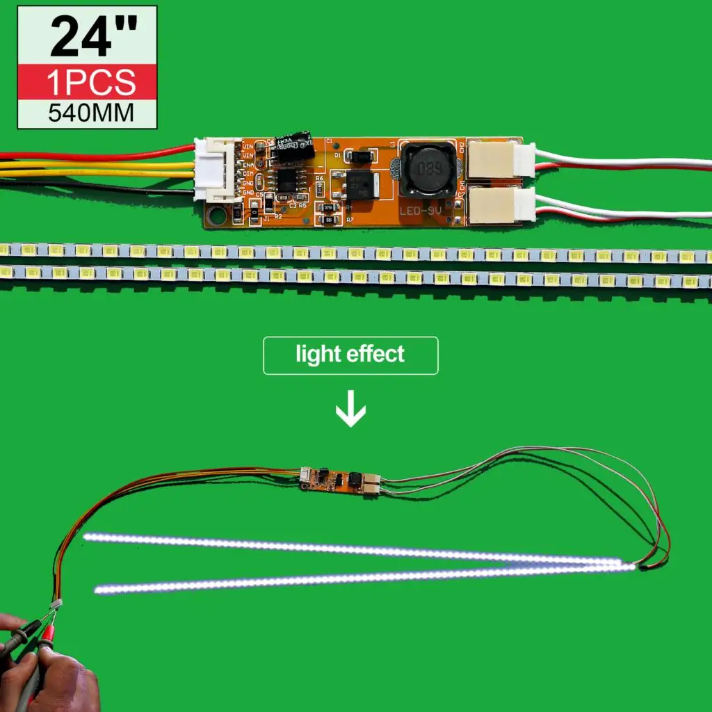1pieces/lot Update 24" 24 Inch Ccfl Lcd Screen To Led Monitor,540mm Led Backlight Strip Kit