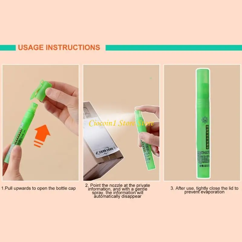 재활용 가능한 병 감열지 지우기 펜이 포함된 A3PC 정밀 미스트 교정 도구