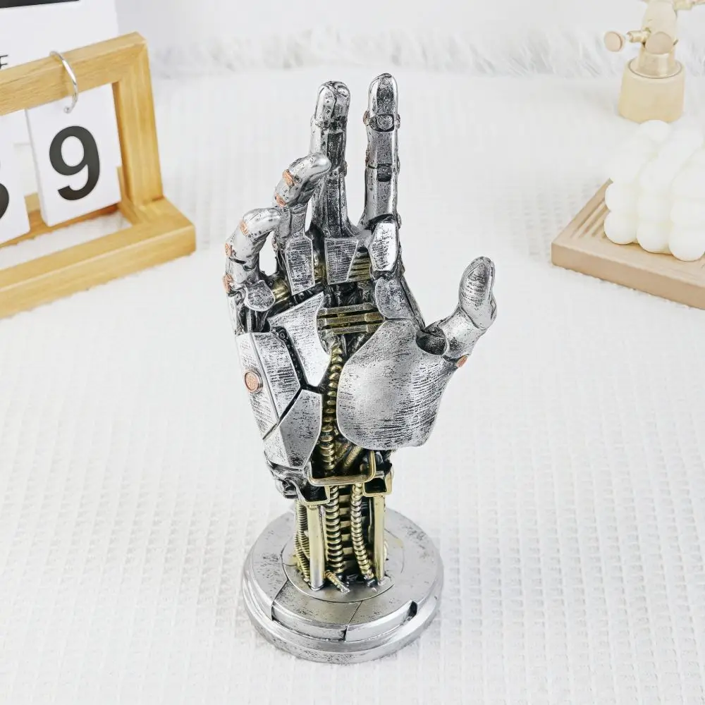 Resin Cyberpunk 3D Printed Stand Model Sensory Toy Simulated Robot Hand Sculpture Ornaments Figurines Mechanical Hand Staute