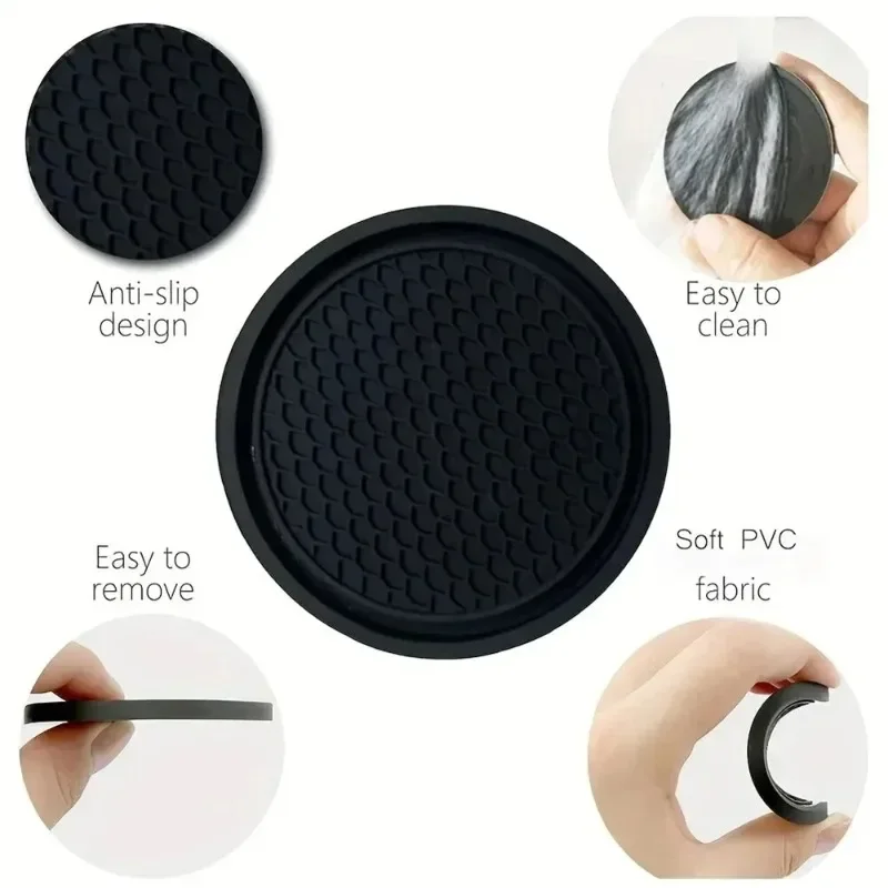 Universal Car Cup Holder Water Bottle Holder Non-slip Waterproof Rubber Cushion Coaster Auto Interiors Accessories 2PCS cup holder coasters,car coaster pads