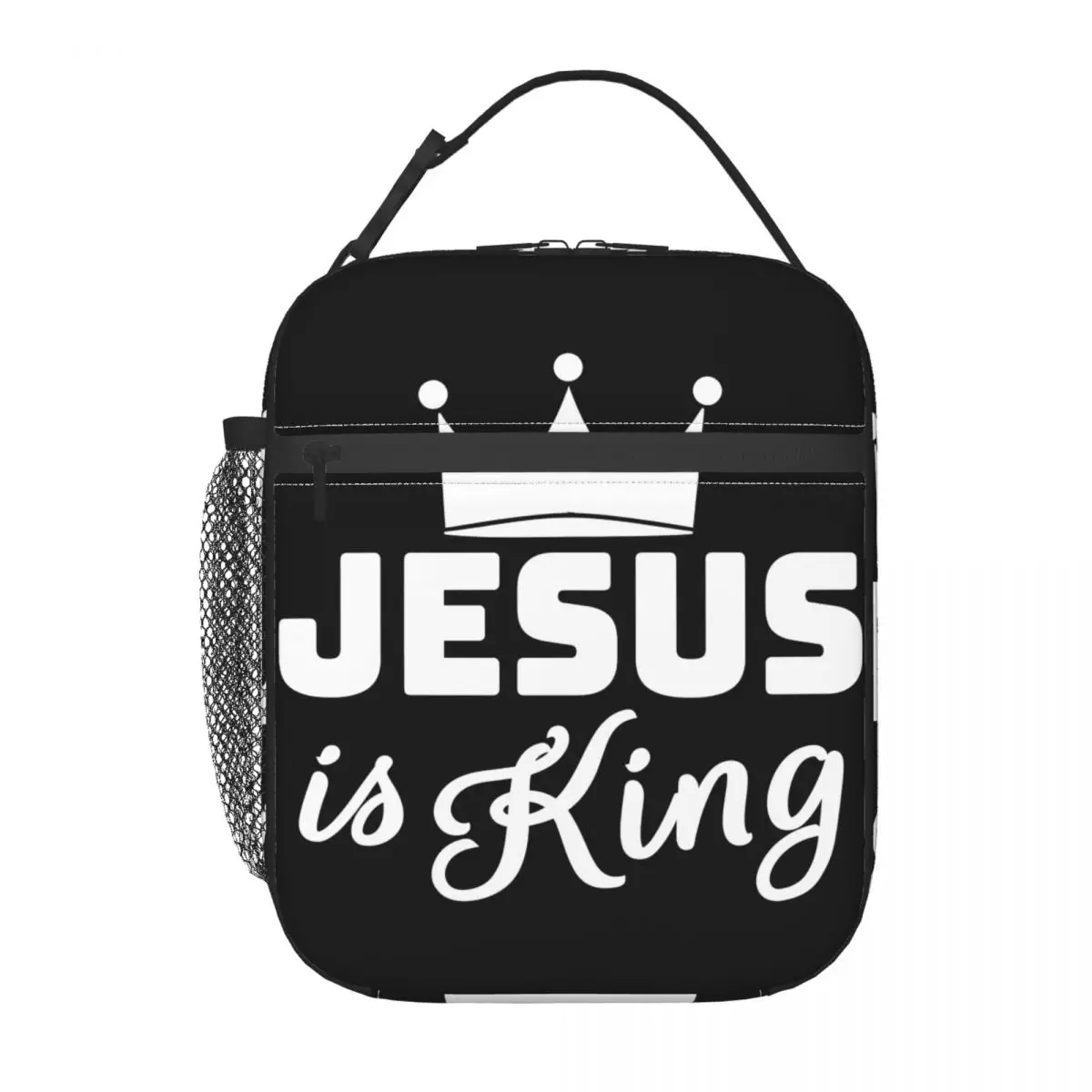 

Jesus Is King Insulated Lunch Bag Tote Food Handbag