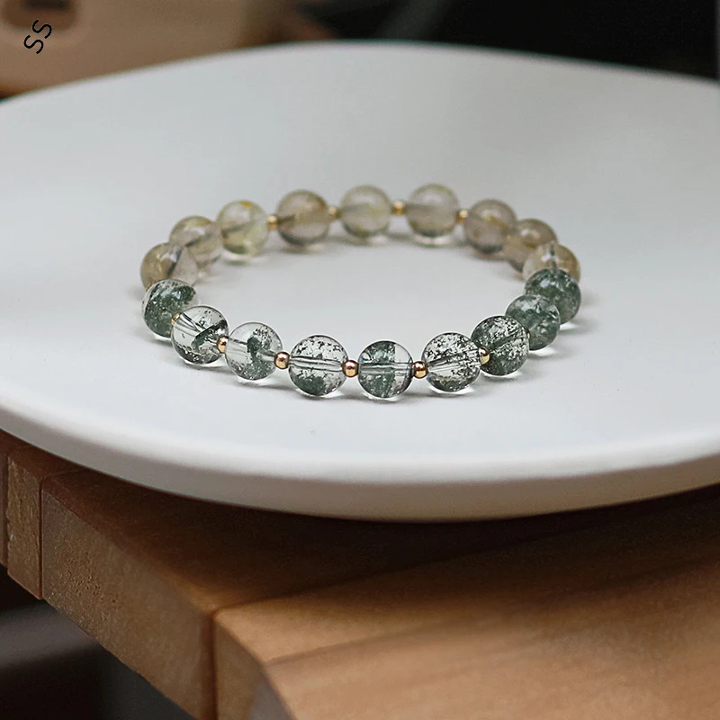 Natural Garden Crystal Strand Bracelet Women's Citrine Beaded DIY Hand Charm Chain Jewelry Accessories Ornaments for Self Gift