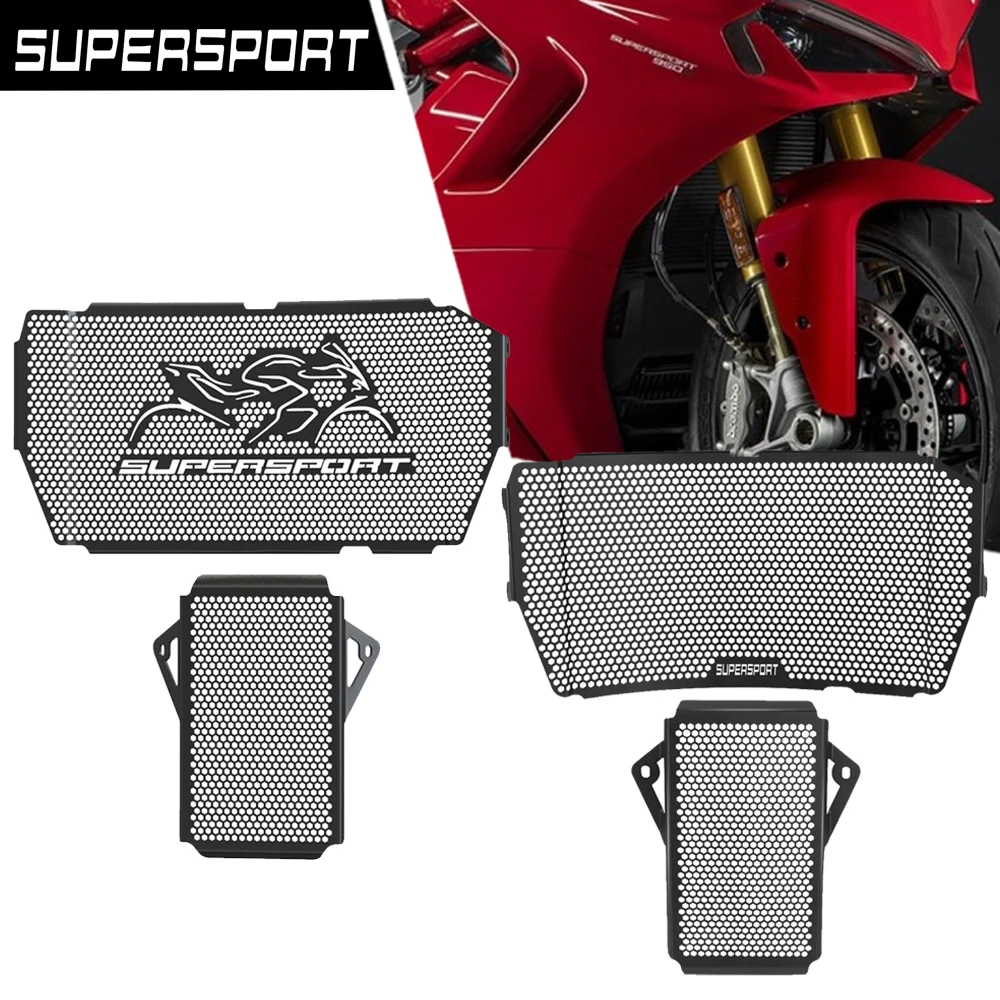 

Motorcycle Radiator Guard Protection Cover Oil Cooler Protector For Ducati SuperSport 939 2017-2021 SuperSport 950 S 2021-2024