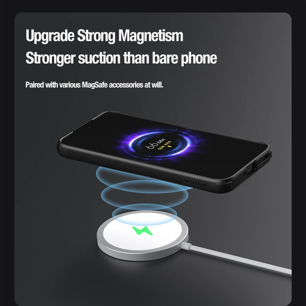For Xiaomi 14 Pro Magsafe Case Nillkin Textured Prop Magnetic Case With Foldable Stand Lens Cover For Xiaomi 14/ Mi 14 Pro Case