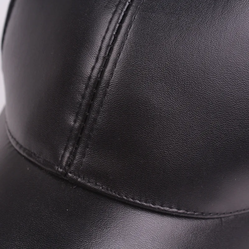 2024 New Women Men Hat PU Leather Baseball Cap Visor Light Board Solid Men Hip Hop Cap Outdoor Sun Hat Adjustable Sports Caps