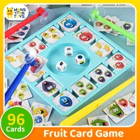 Children Education Learning Toys Fruit Sticking Game Card Dice Board Game Color Shape Cognition Party Competition Game Kids Toys 1
