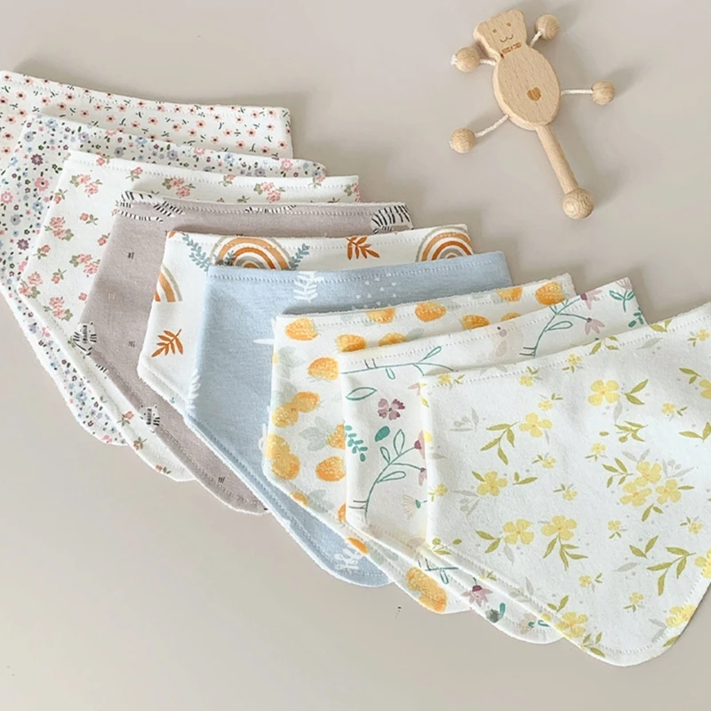 

Set of 3pcs Baby Bibs Cotton Infant Feeding Apron Feeding Scarf Soft Newborns Burping Cloth Shower Gift