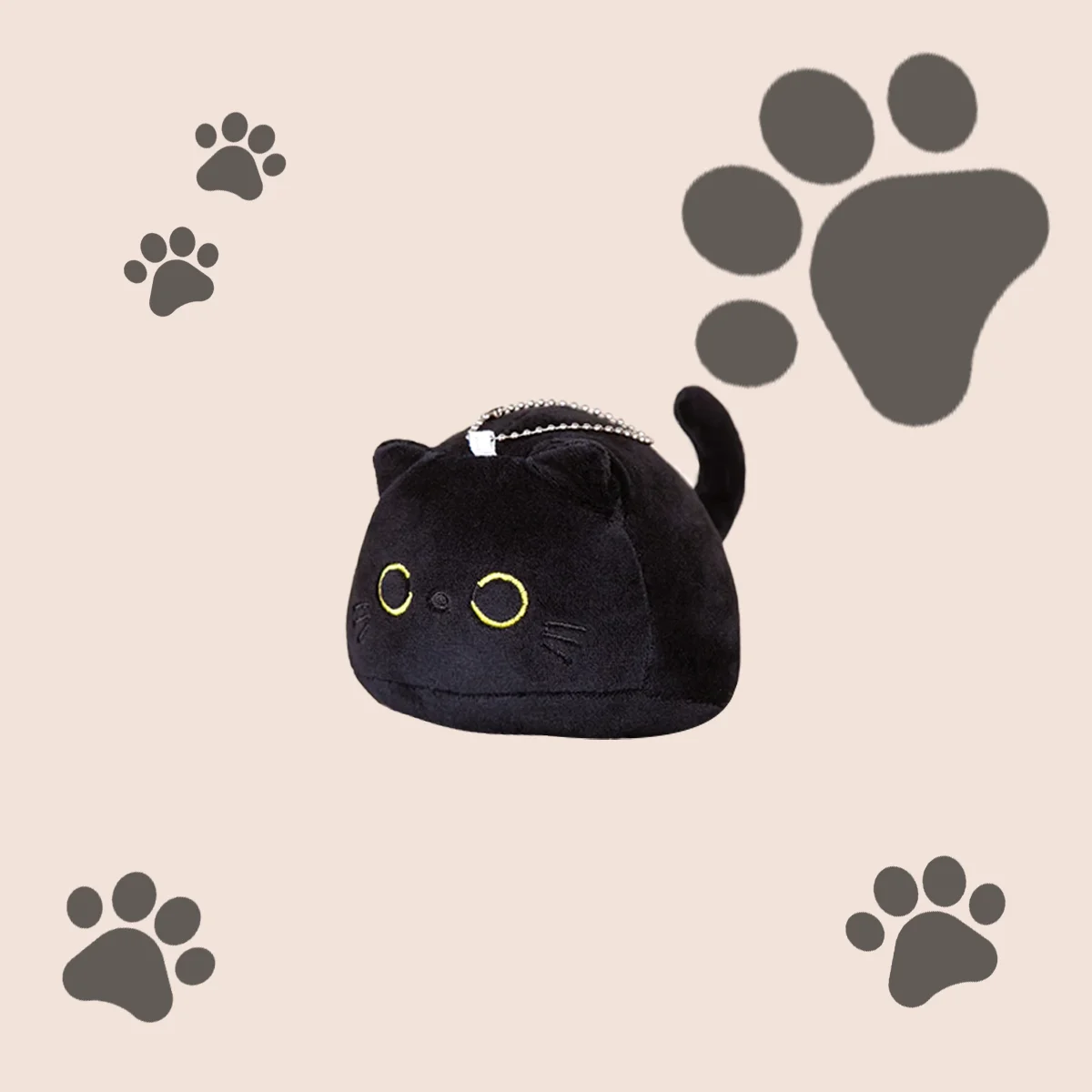 Plush Toys 15cm/25cm Cute Black Cat Plush Toys Soft Stuffed Animal Pillow Cute Keychain Backpack Pendant Home Decoration Kid Birthday Gifts
