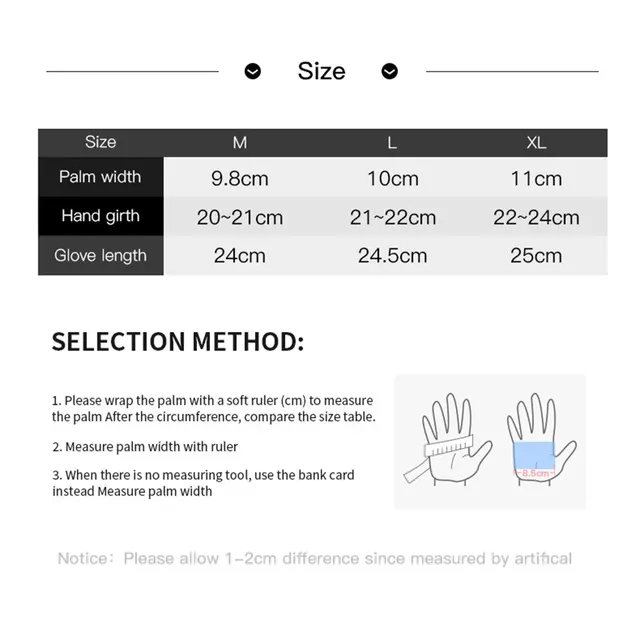 Autumn Winter Outdoor Cycling Gloves Gym Fitness Sports Running Warm Touch Screen Nonslip Gloves Motorcycle Gloves Men Black 6