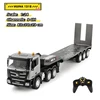 Huina 1:24 Alloy Remote Control Semi-Hung Flat Truck with Light 2.4G RC Engineering Vehicles Model Boy Car Toy for Children Gift 1