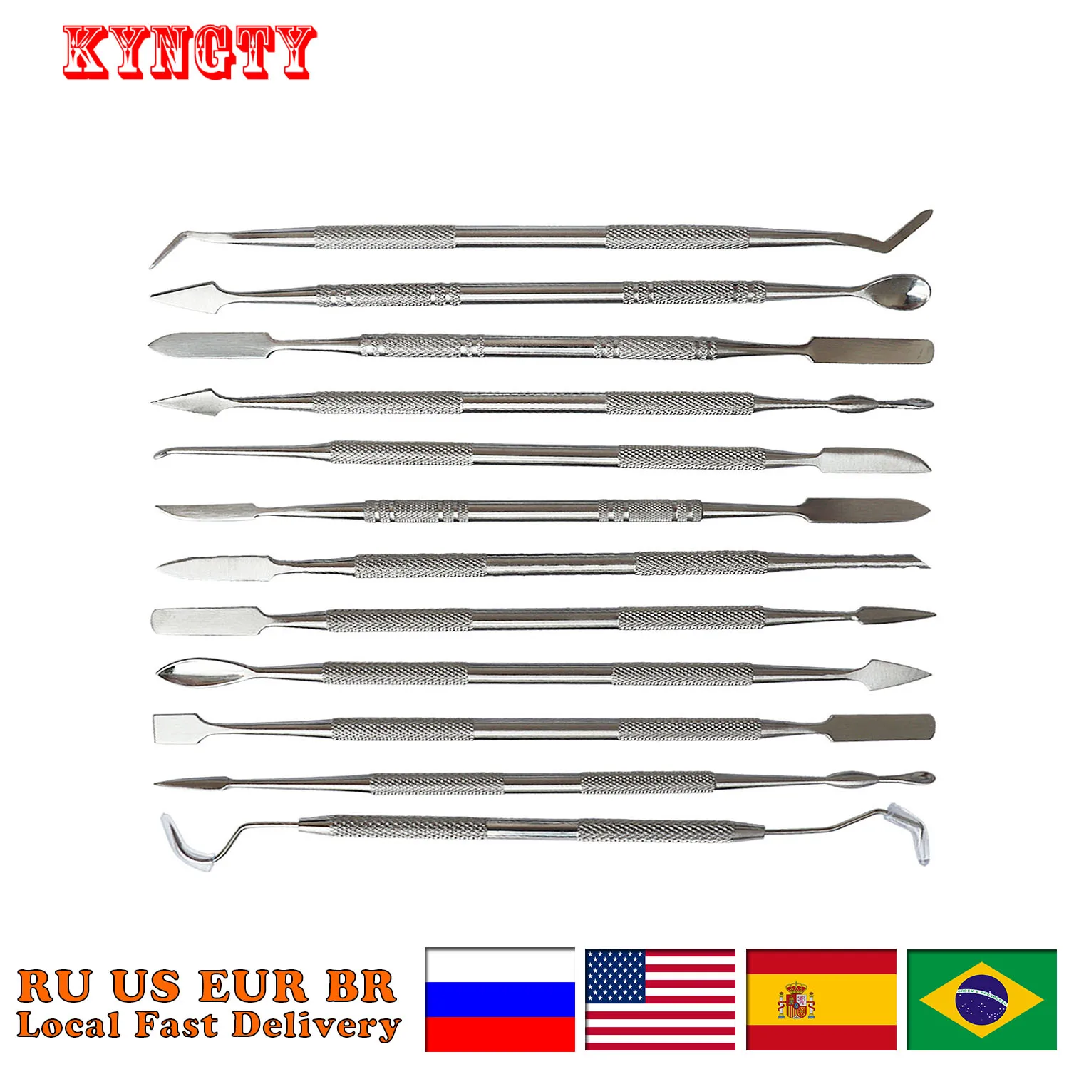 Stainless Steel Metal Spatula for Wax Knife Kit Sculpture Tools Blade Dental Knife Carve Pottery Clay Carving Modeling Jewelry