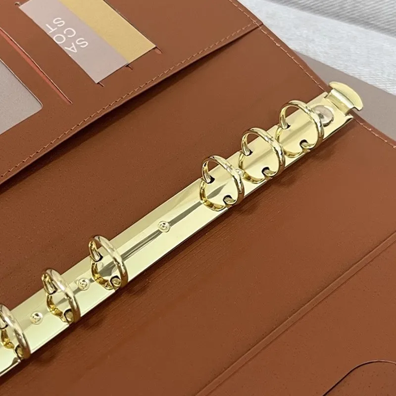 Leather Loose-leaf Notebook a6 Business Journal Binder Diary Planner Organizer Notepad School Stationery pu - Imagem 2