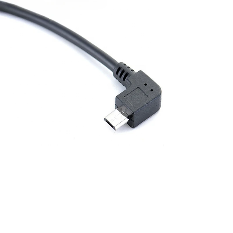 최고의 가격 90도 마이크로 USB 5핀 남성 90도 유형 C 남성 충전 OTG 케이블