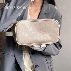 Waterproof Large Capacity Travel Cosmetic and Toiletry Organizer Bag (Beige - A)