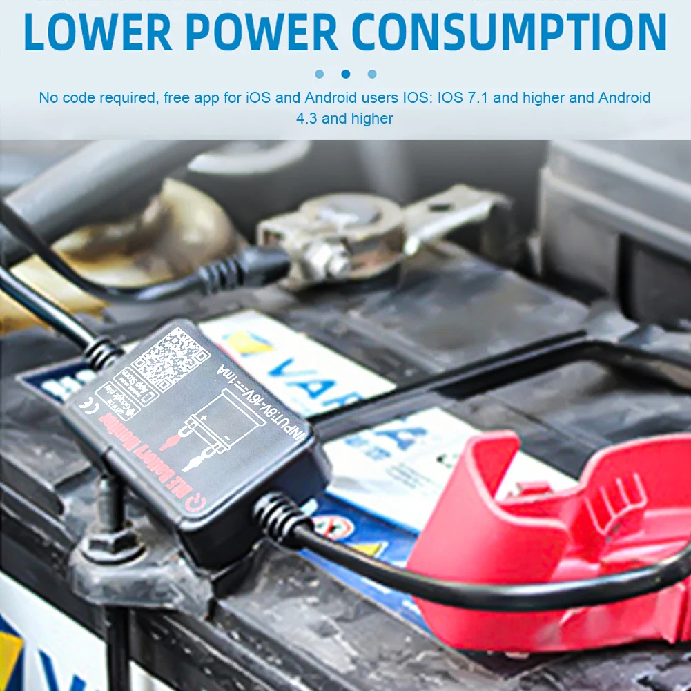 BM2 Car Battery Monitor Bluetooth-Compatible 4.0 BLE Car Battery Detector Charging Cranking Voltage Test for IOS Android Phone