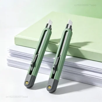 Mini Taglierino Multiuso Estensibile in Acciaio al Carbonio, Utensile Tascabile con Lame da 9mm e 18mm, Strumento Professionale per Ufficio e Cancelleria