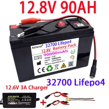 

2022 New LiFePO4 32700 Rechargeable Lithium Battery 12.8V 70Ah Portable Built-in 5V 2.1A USB Android Apple Port 12.6V 3A Charger