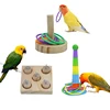 Parrot Bird Toy Parrot Bite Chewing Toy Pet Bird Swing Ball Standing Toy Plastic Rings Training Intelligence Toy Game Supplies 1