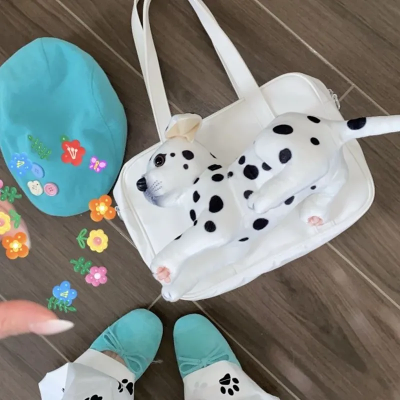 JIAERDI Harajuku Aesthetic Y2k Shoulder Bags Women Hot Girl Uniform Spotted Dog Cute Handbag Female Vintage Casual Messenger Bag