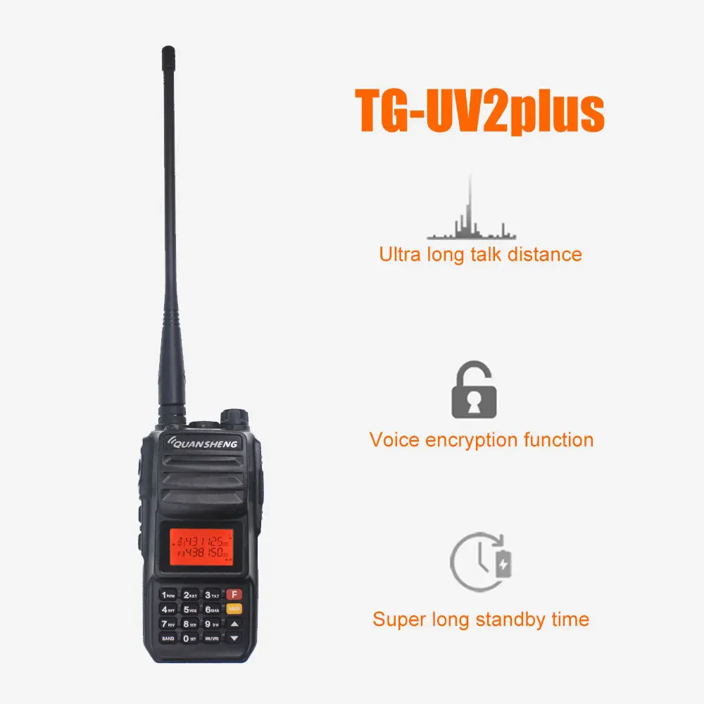 QuanShengTGUV2Plus10WLongRangeWalkieTalkieDualBand136174400