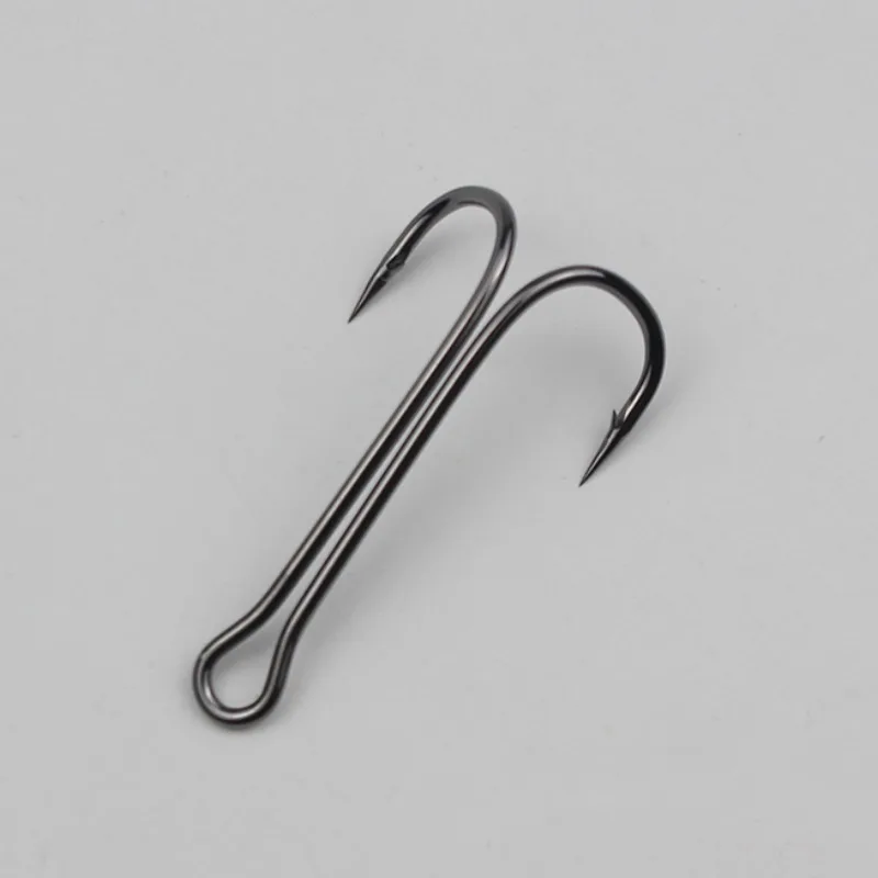 20pcs Long Shank Double Hook Fishing Tackle For Soft Lure High