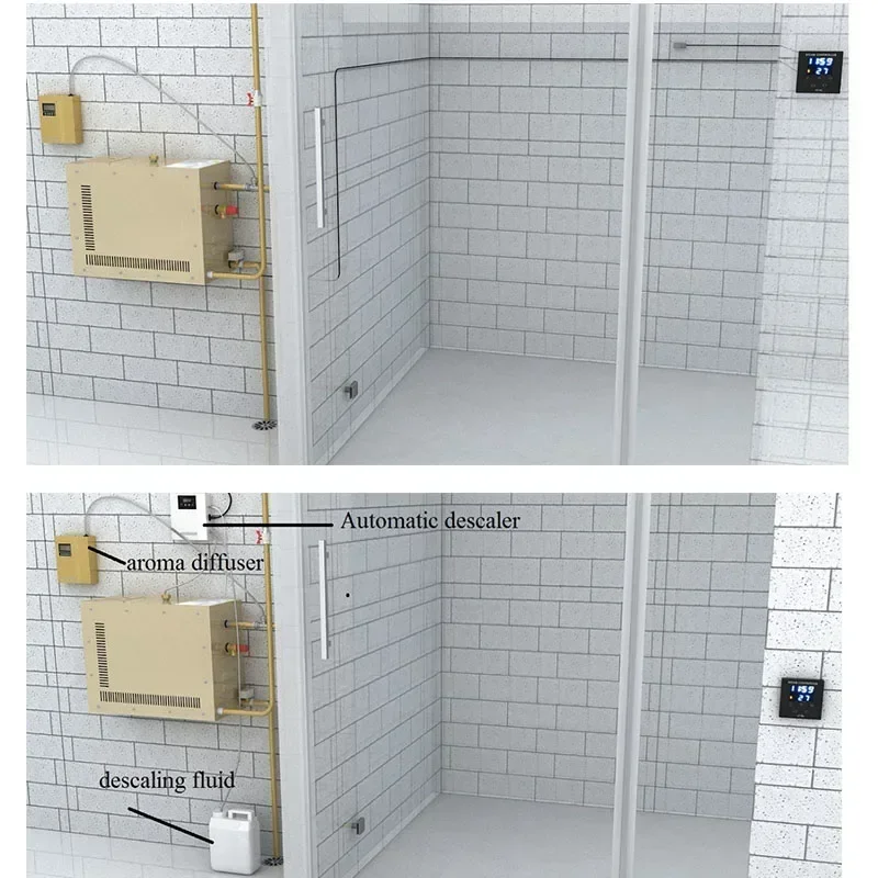 6KW Sauna Steam Machine Household Steam Generator Automatic Descaling Sauna Room Equipment