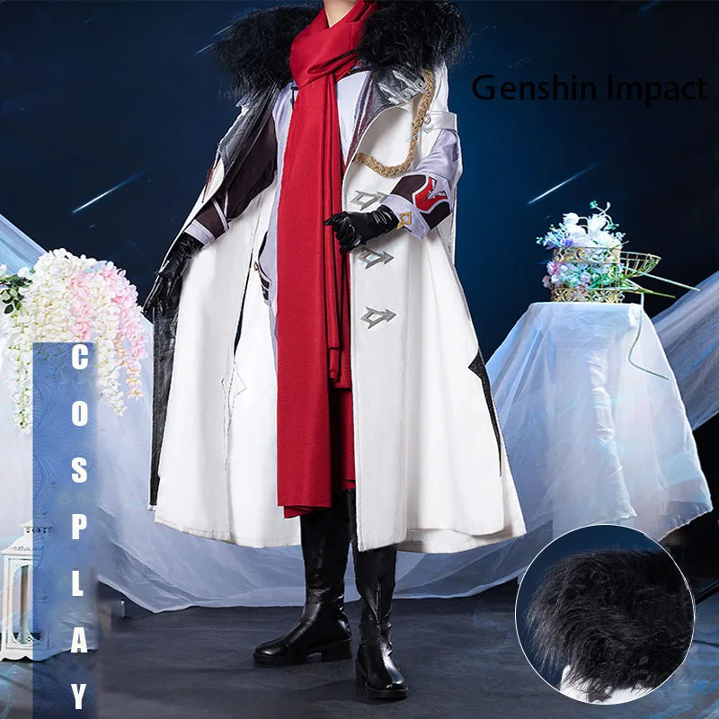 

Genshin Impact Cosplay Executor Fatui Pantalone/Arlecchino/Sandrone/Tartaglia/Il Dottore/Columbina Cloak Costume